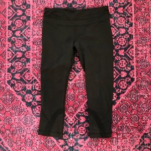 Black lululemon crops with mesh detail RESERVED